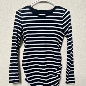 Old Navy Black and White Maternity Top